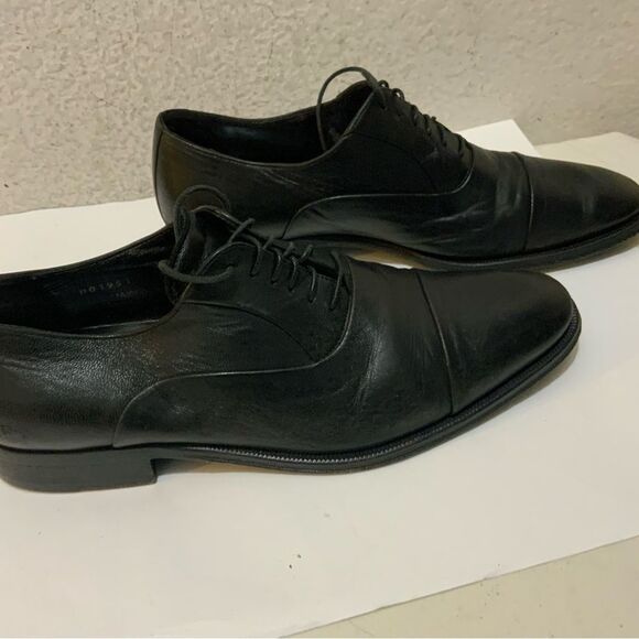 Bruno Magli Men’s Size 7.5 M  Black  Cap Toe Oxford Dress Shoe -Italy main image 5